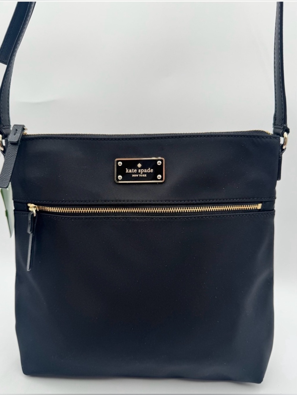 NWT Kate Spade ♠️ Black Nylon Crossbody Bag with Gold Hardware